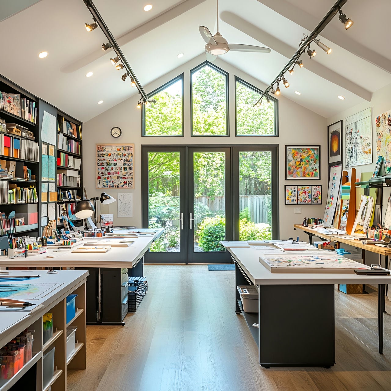 Sala de manualidades: tamaño, funcionalidad, usos, mobiliario y renovación