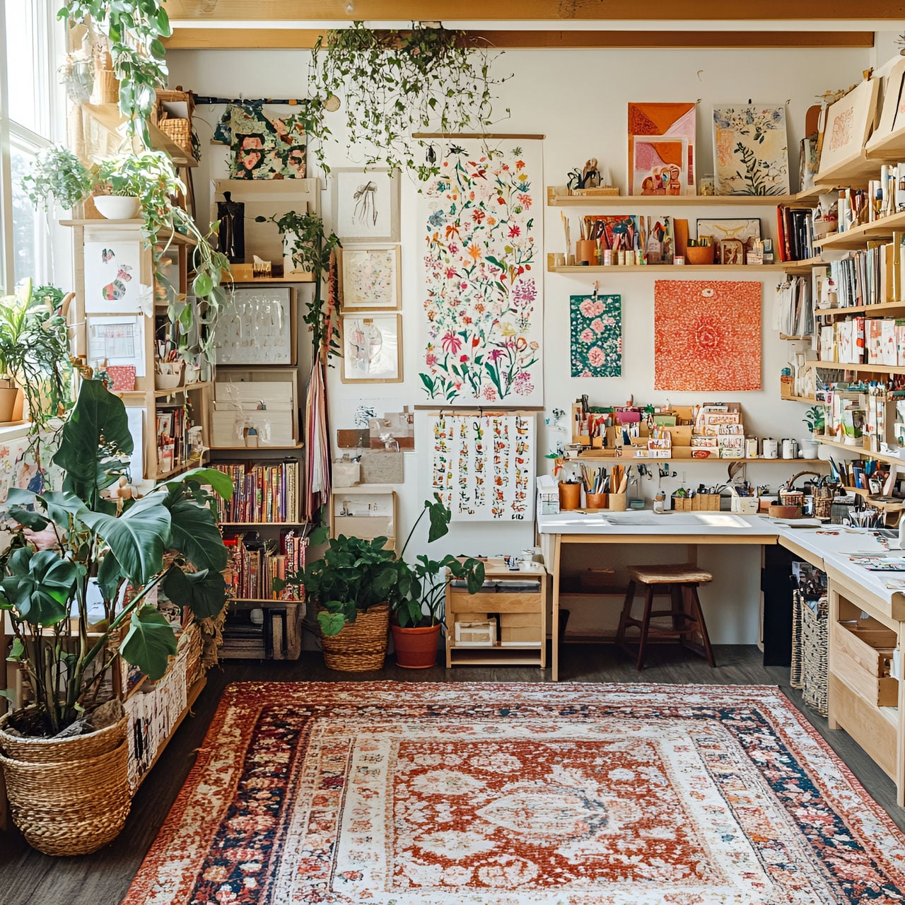 Sala de manualidades: tamaño, funcionalidad, usos, mobiliario y renovación