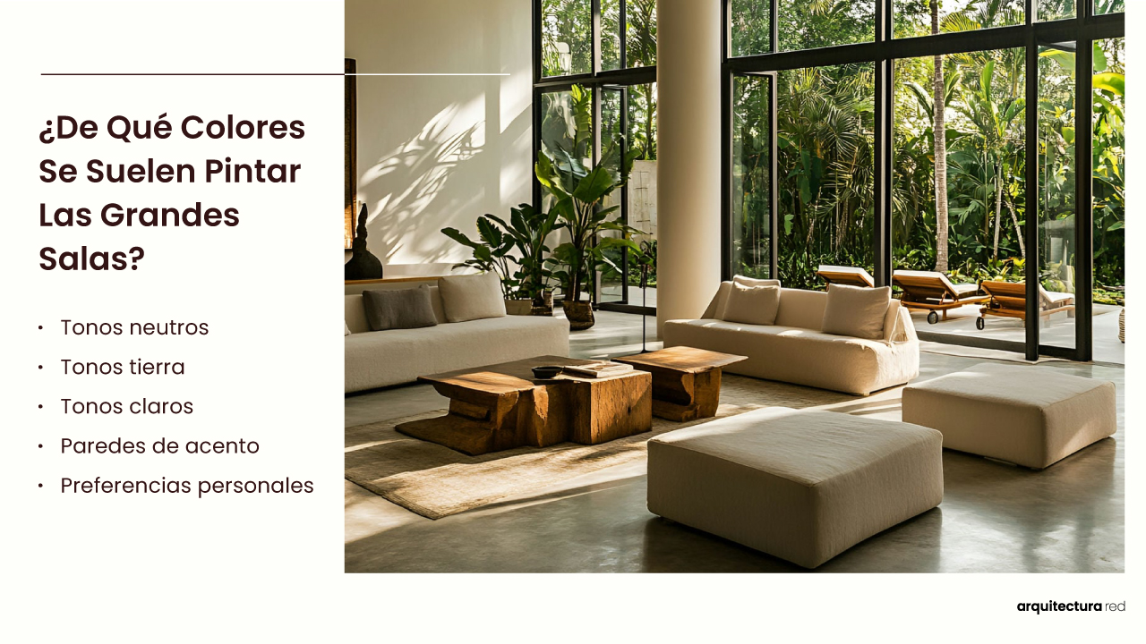 ¿De qué colores se pintan habitualmente los grandes salones?