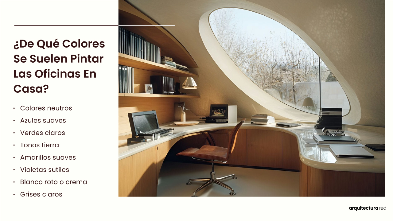 ¿De qué colores suelen pintarse las oficinas en casa?