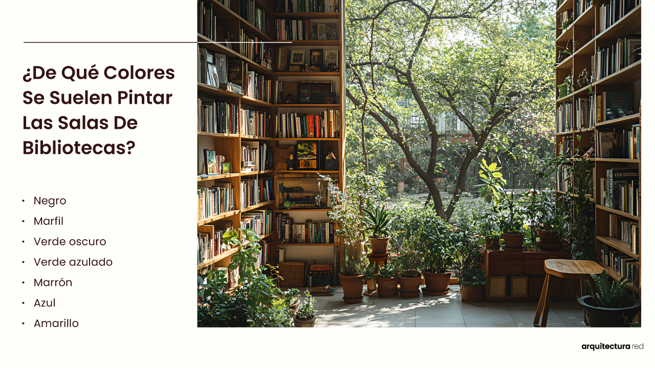 ¿De qué colores suelen pintarse las salas de biblioteca?
