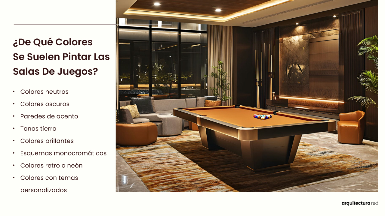 ¿De qué colores suelen pintarse las salas de juegos?