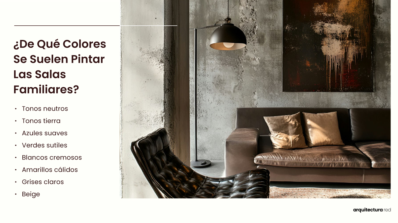 ¿Qué colores suelen utilizarse en las salas familiares?