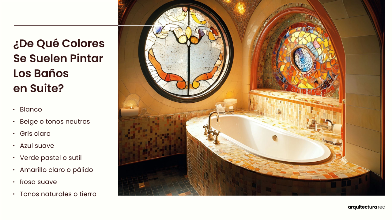 ¿Qué colores se utilizan habitualmente en los baños en suite?