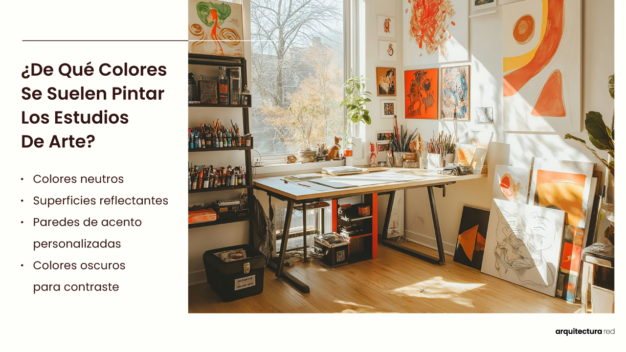¿De qué colores suelen pintarse los estudios de arte?
