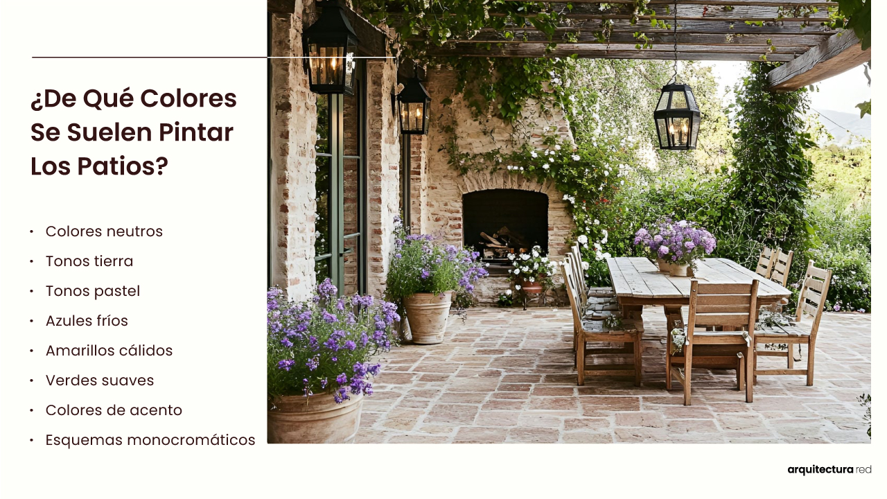 ¿De qué colores suelen pintarse los patios interiores?