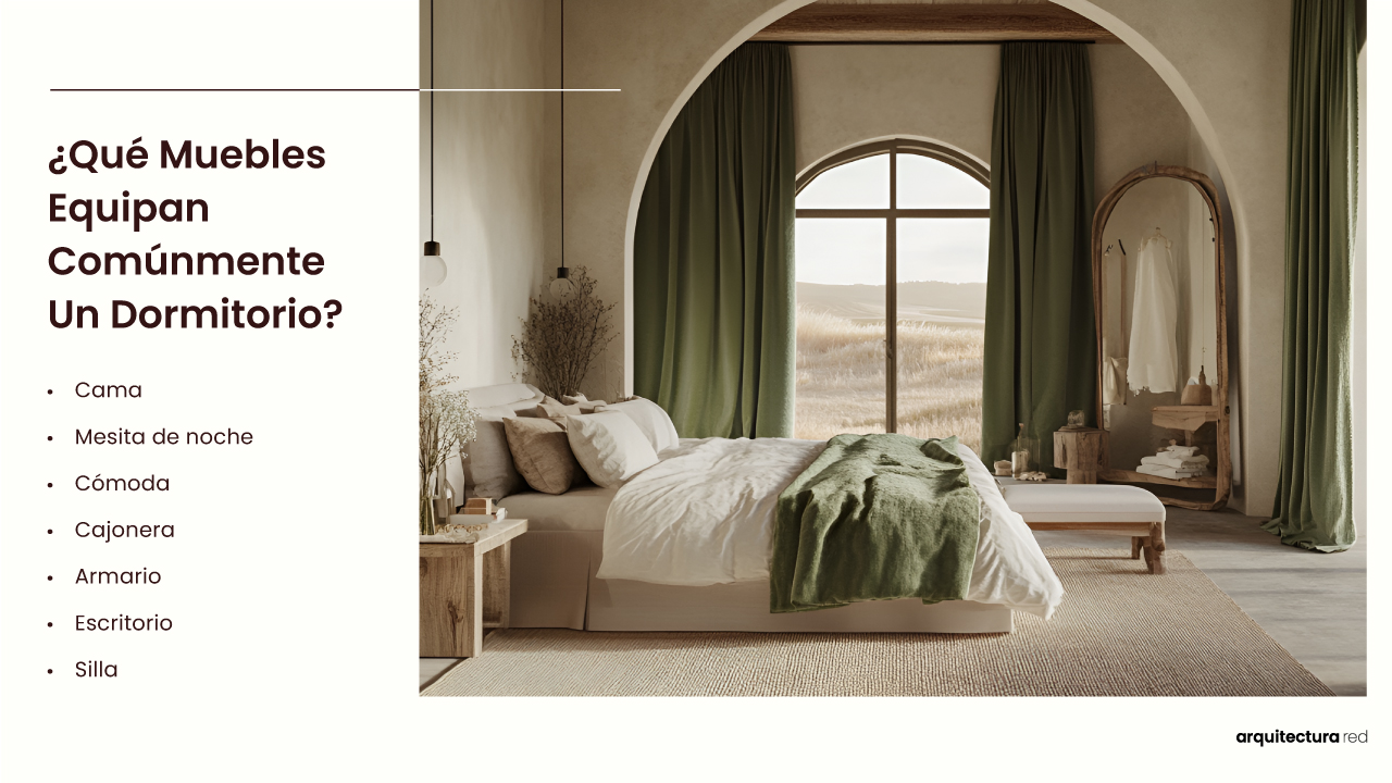 ¿Qué muebles suelen equipar un dormitorio?
