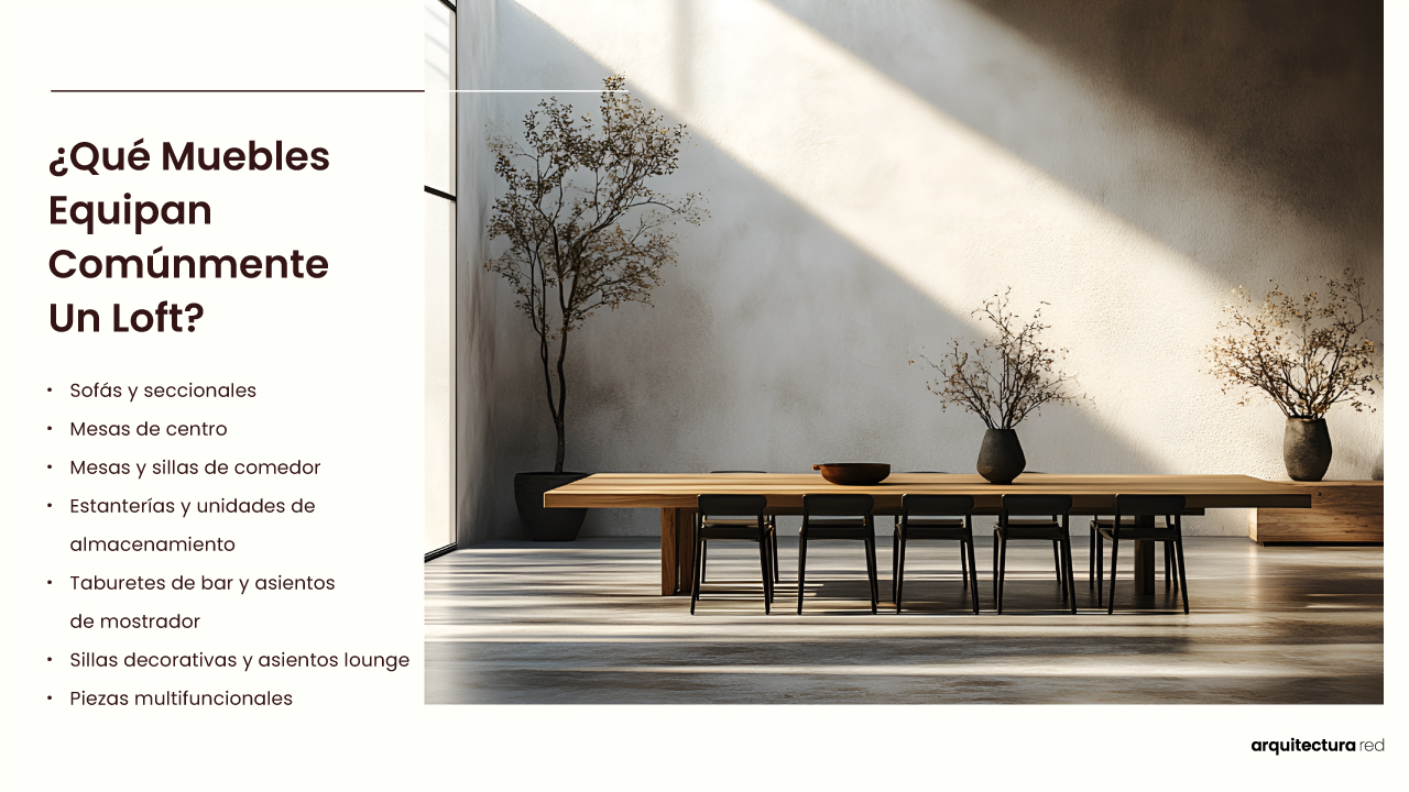 ¿Qué muebles suelen equipar un loft?