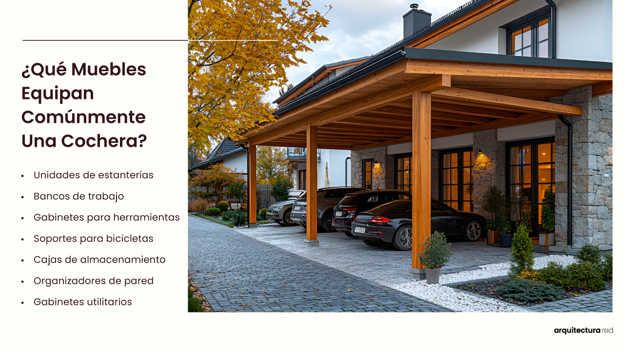 ¿Qué muebles suelen equipar a una cochera?