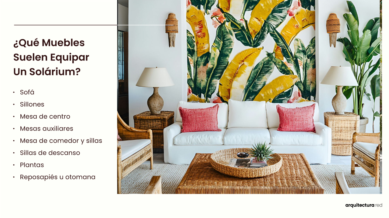 ¿Qué muebles equipan habitualmente un solárium?
