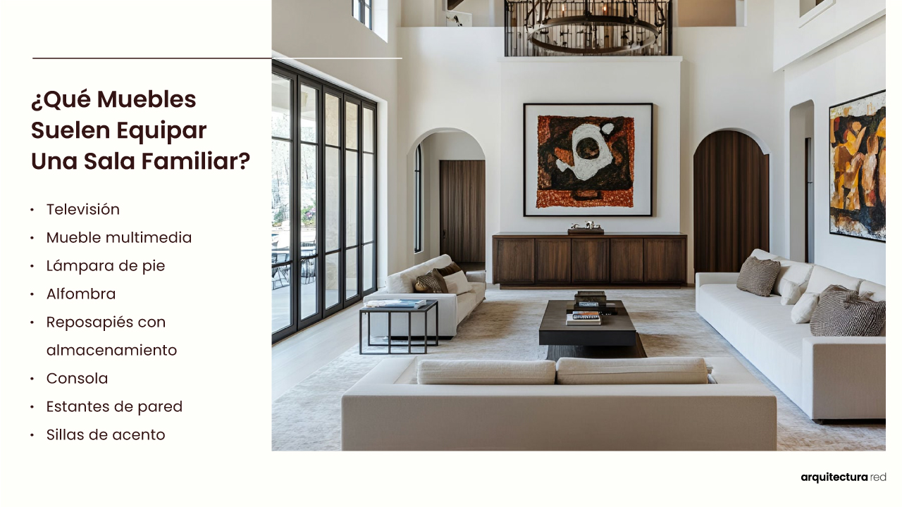 ¿Qué mobiliario equipa habitualmente una sala familiar?