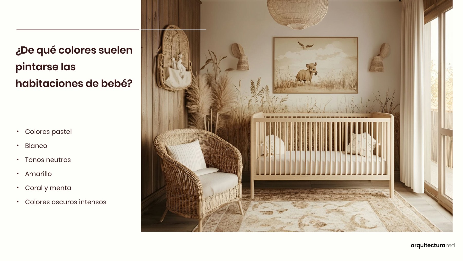 ¿De qué colores suelen pintarse las habitaciones de la habitación de bebé?