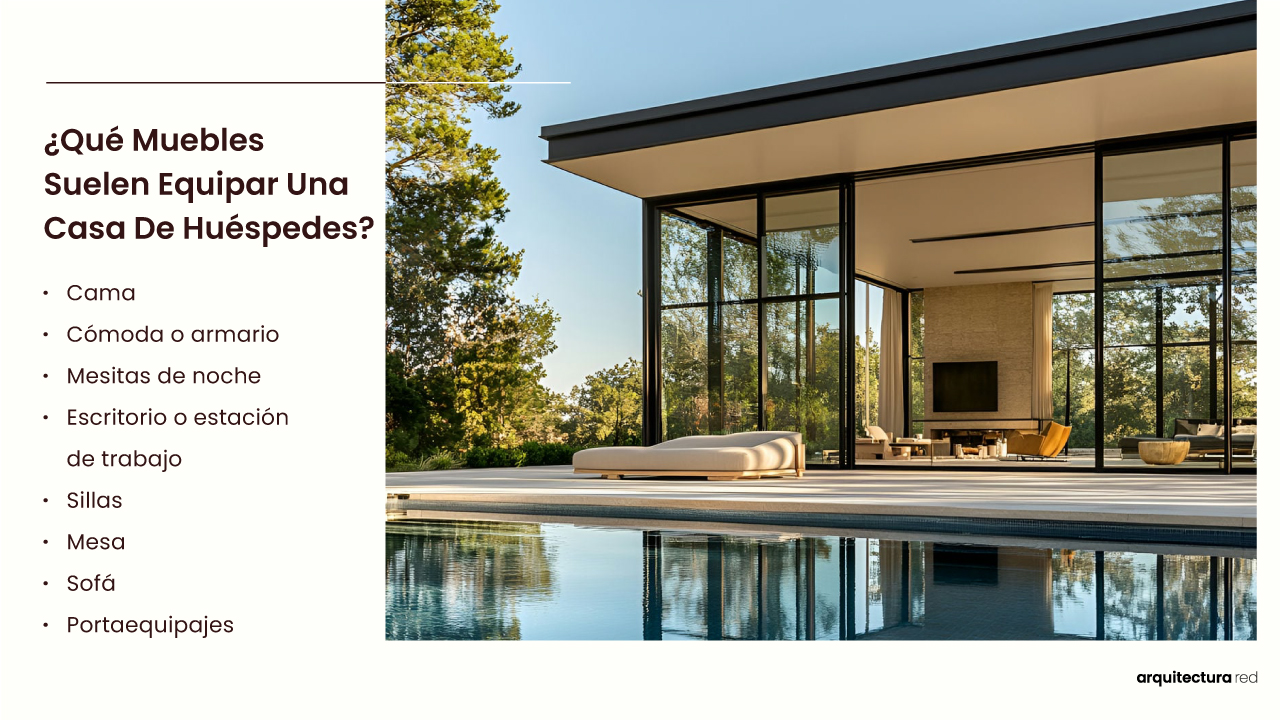¿Qué mobiliario equipa habitualmente una casa de huéspedes?