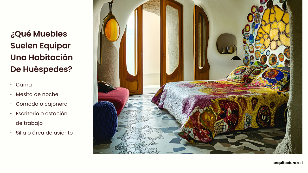 ¿Qué mobiliario suele equipar una habitación de huéspedes?