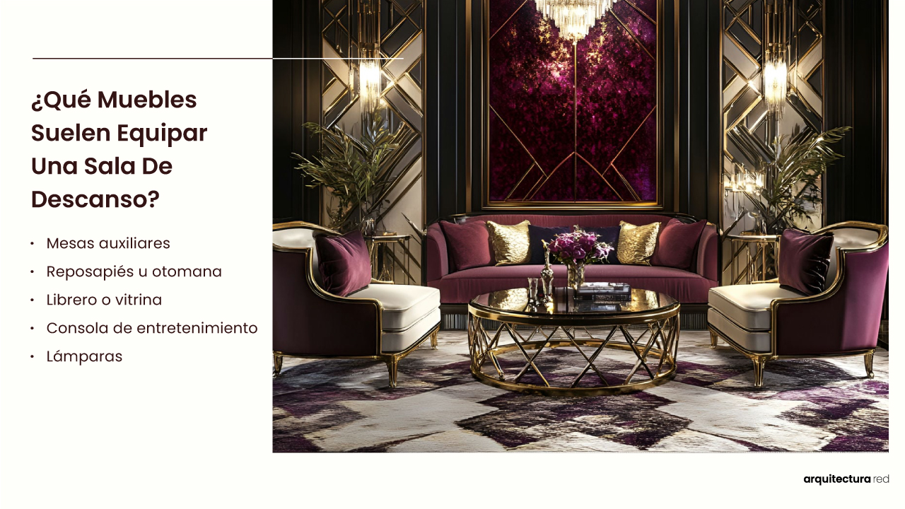 ¿Qué muebles suelen equipar una sala de estar?