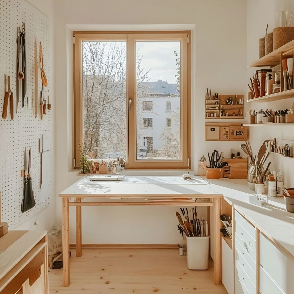 Sala de manualidades: tamaño, funcionalidad, usos, mobiliario y renovación