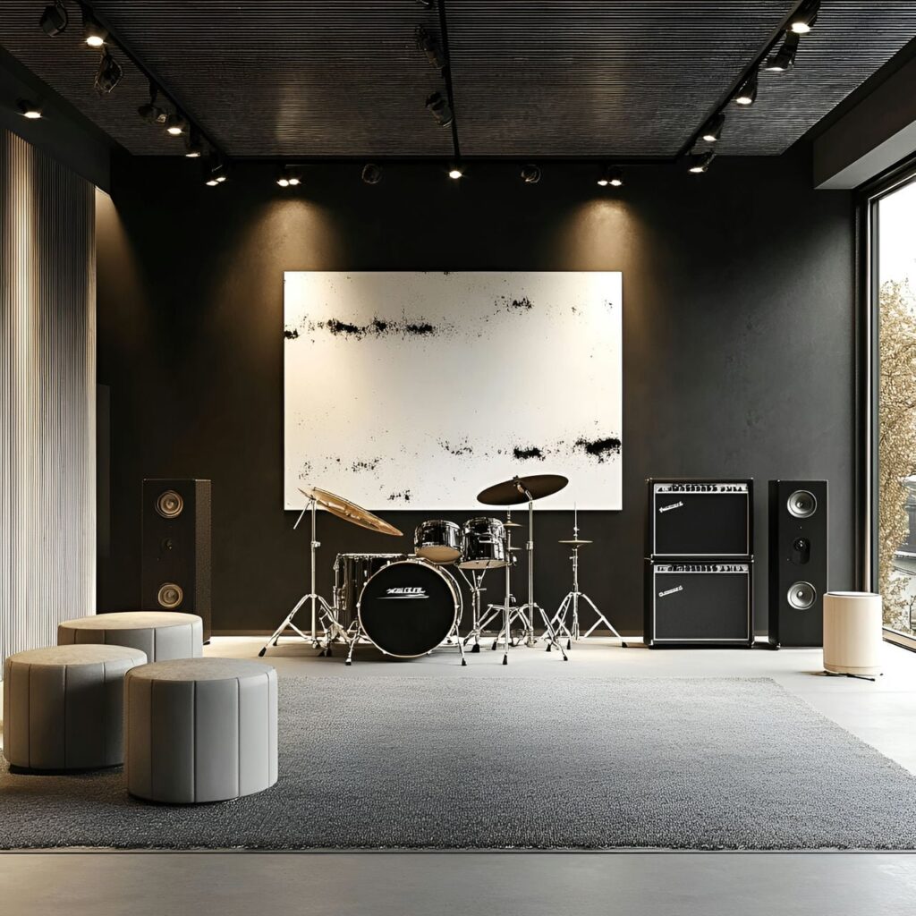 Sala de música: tamaño, funcionalidad, usos, mobiliario y renovación