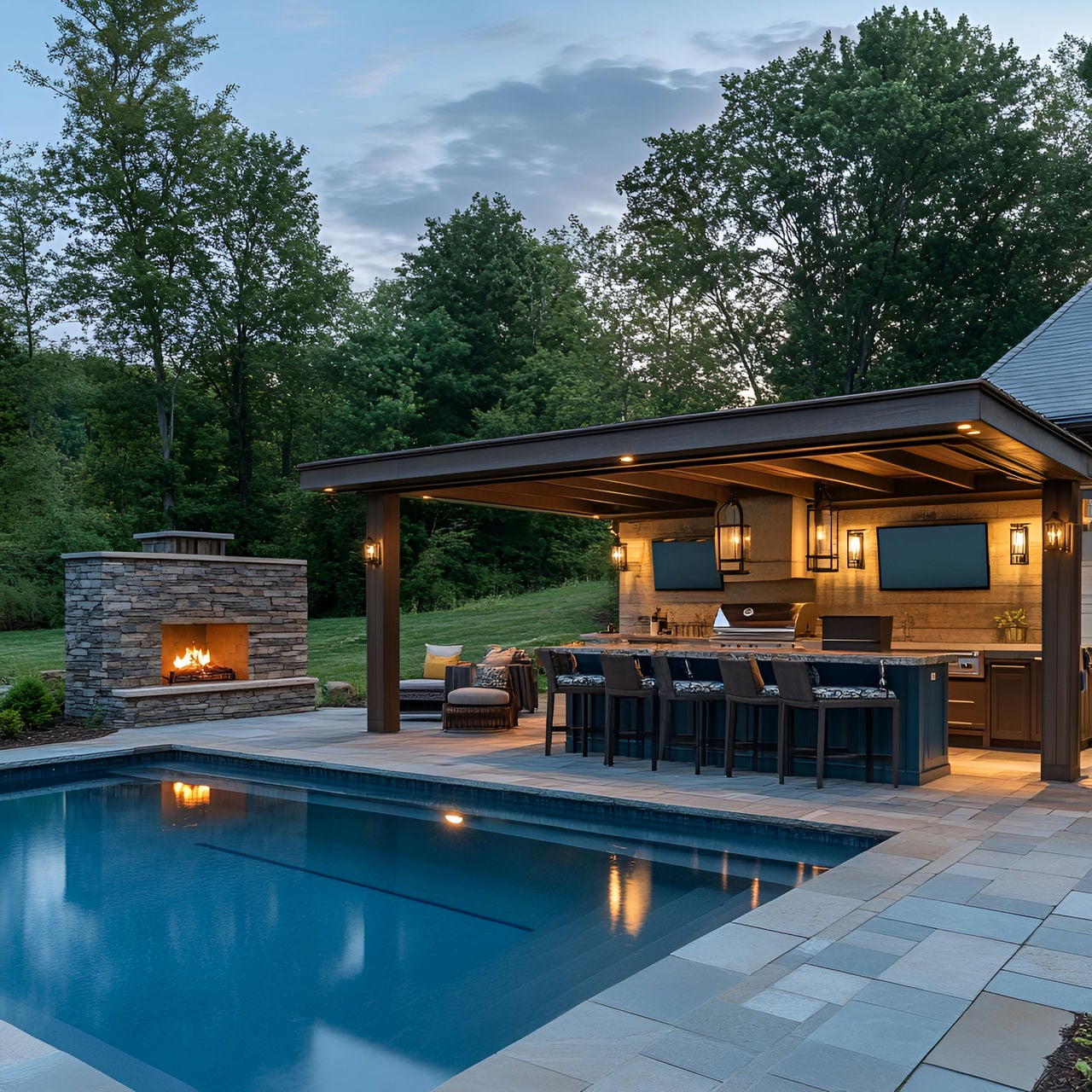 Casa de piscina: tamaño, funcionalidad, usos, mobiliario y renovación