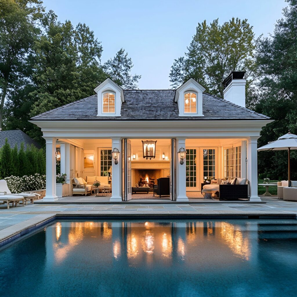 Casa de piscina: tamaño, funcionalidad, usos, mobiliario y renovación