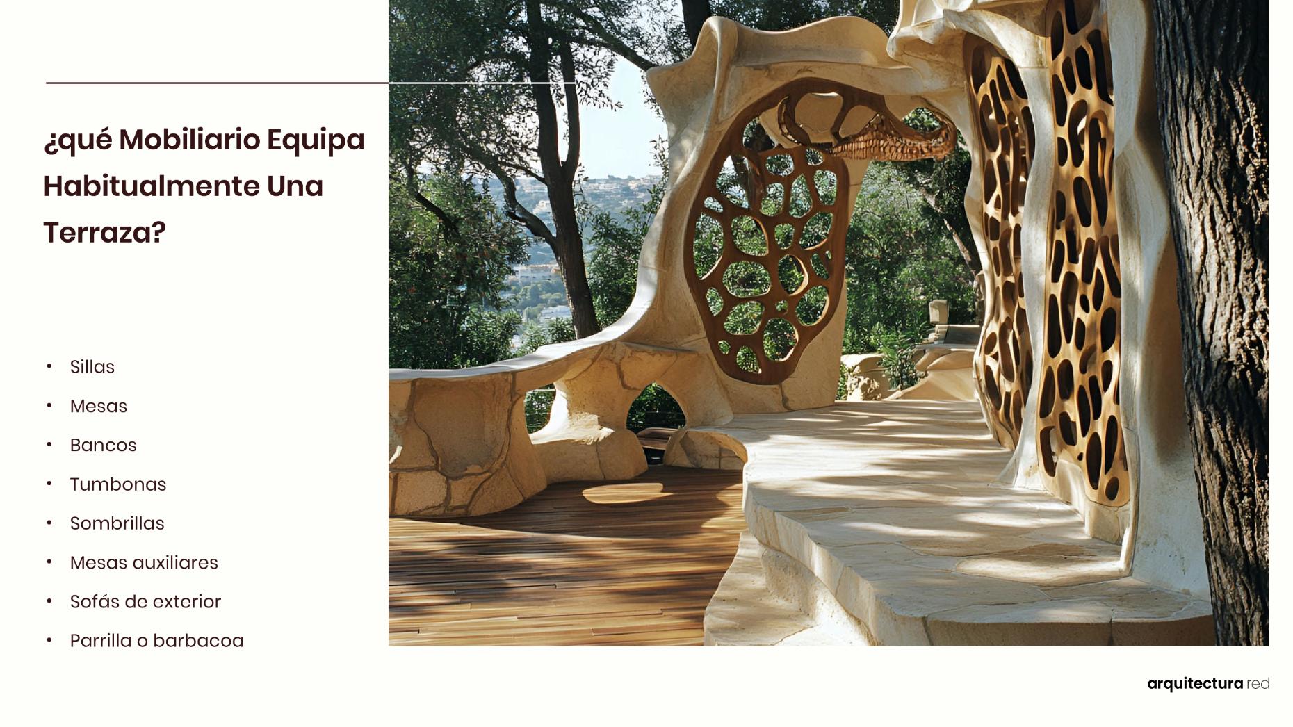 ¿Qué mobiliario equipa habitualmente una terraza?