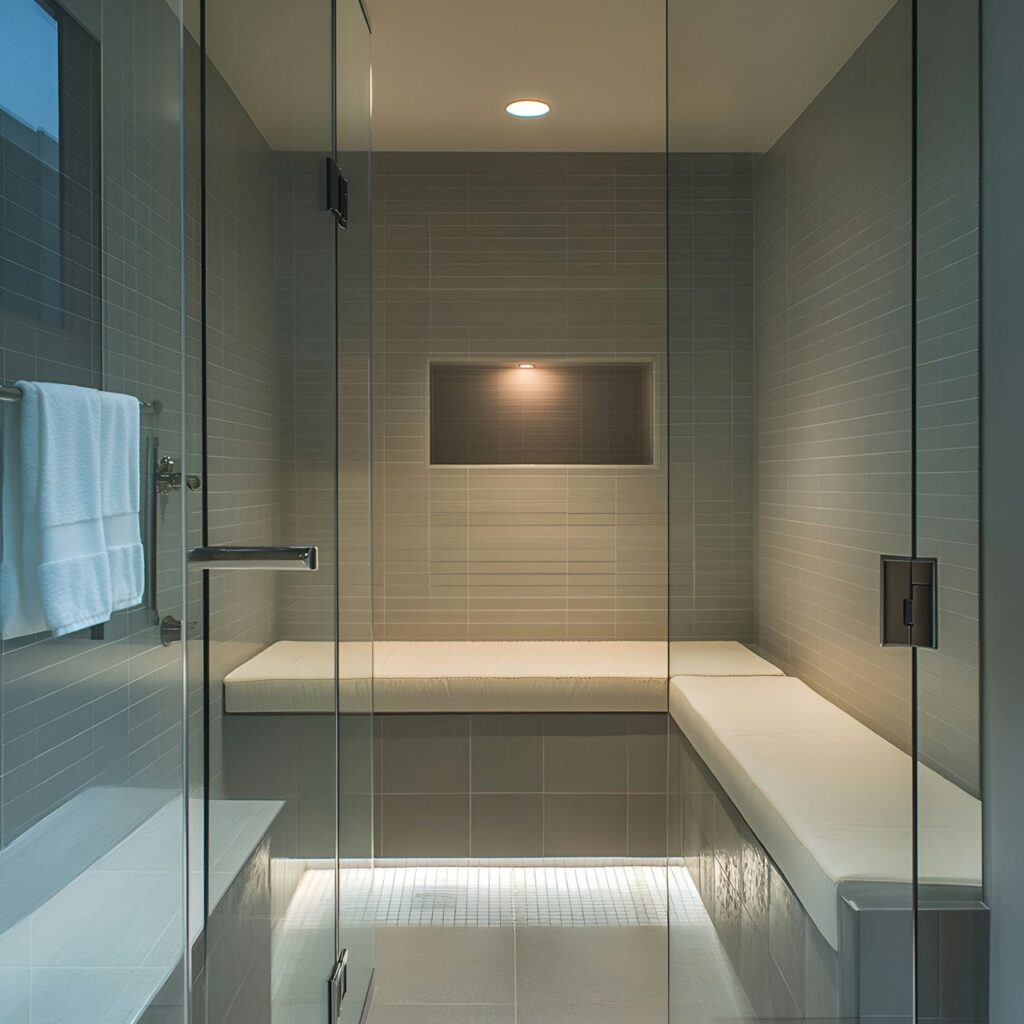Baño de vapor: tamaño, funcionalidad, usos, mobiliario y renovación